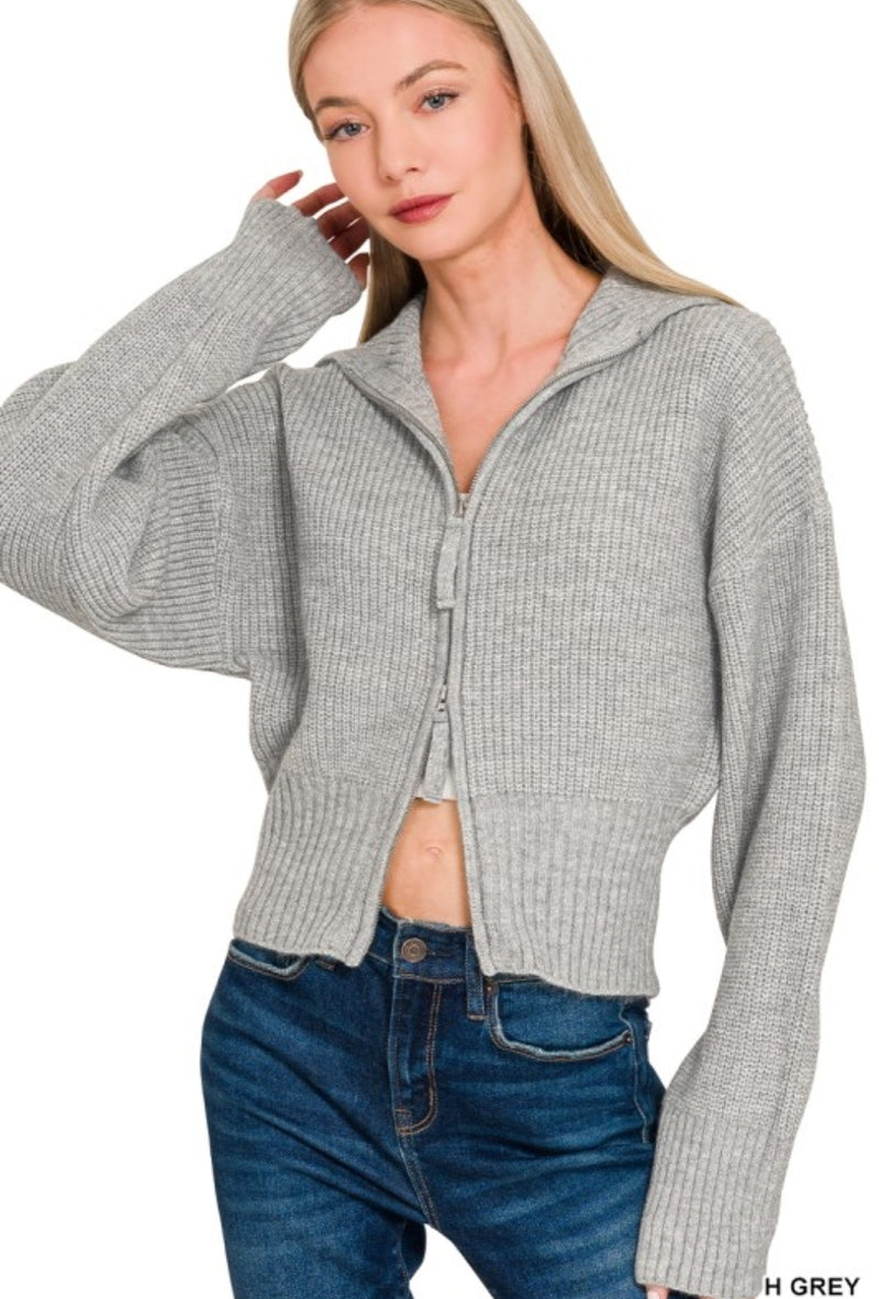 Zipper Up Sweater